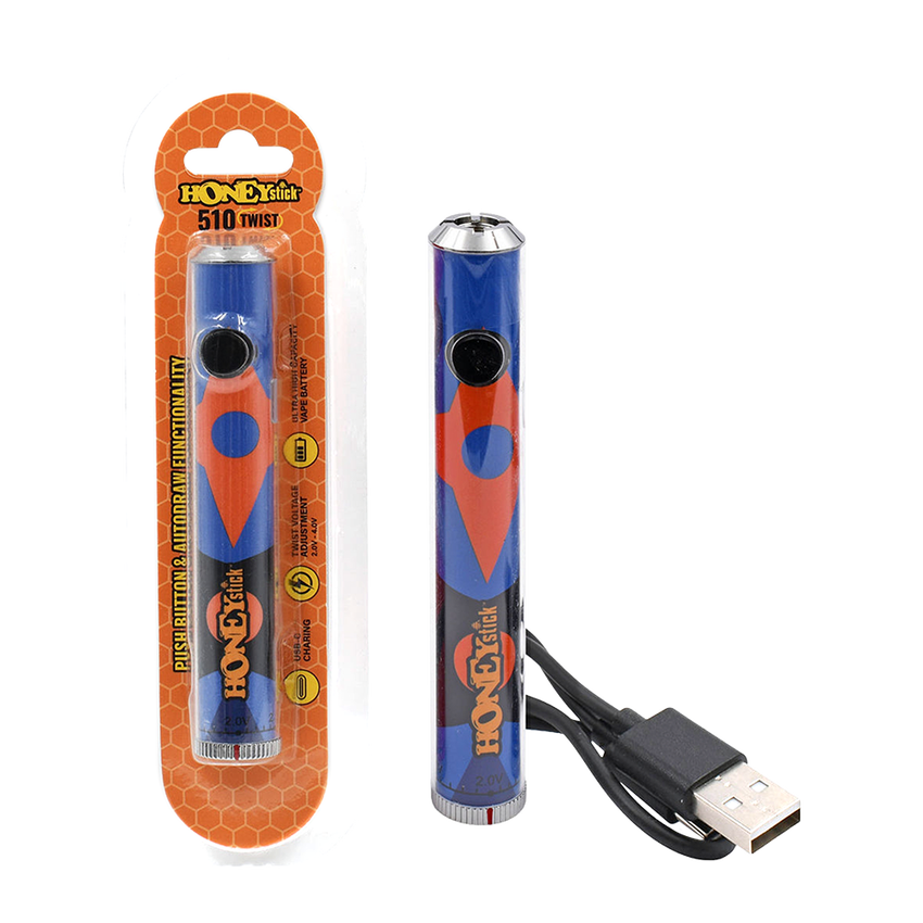 Photograph of product: Honeystick 510 Twist Design Series Vape Battery | 650mAh - V1006D
