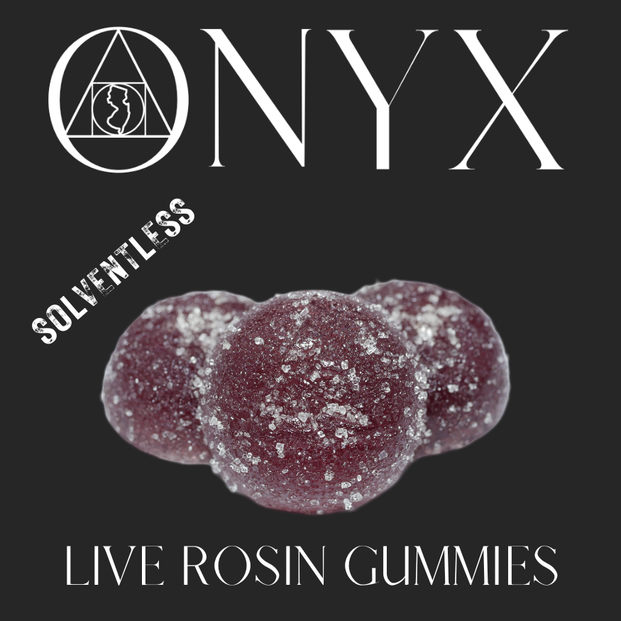 Photograph of product: Onyx | Live Rosin Gummies | Blueberry Muffins | 10pk/100mg