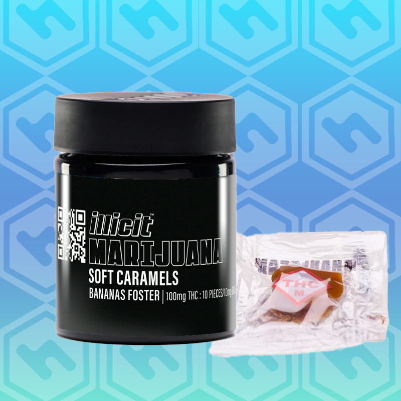 Photograph of product: Illicit Gardens | Bananas Foster | Soft Caramel | 100mg | 10 Pack