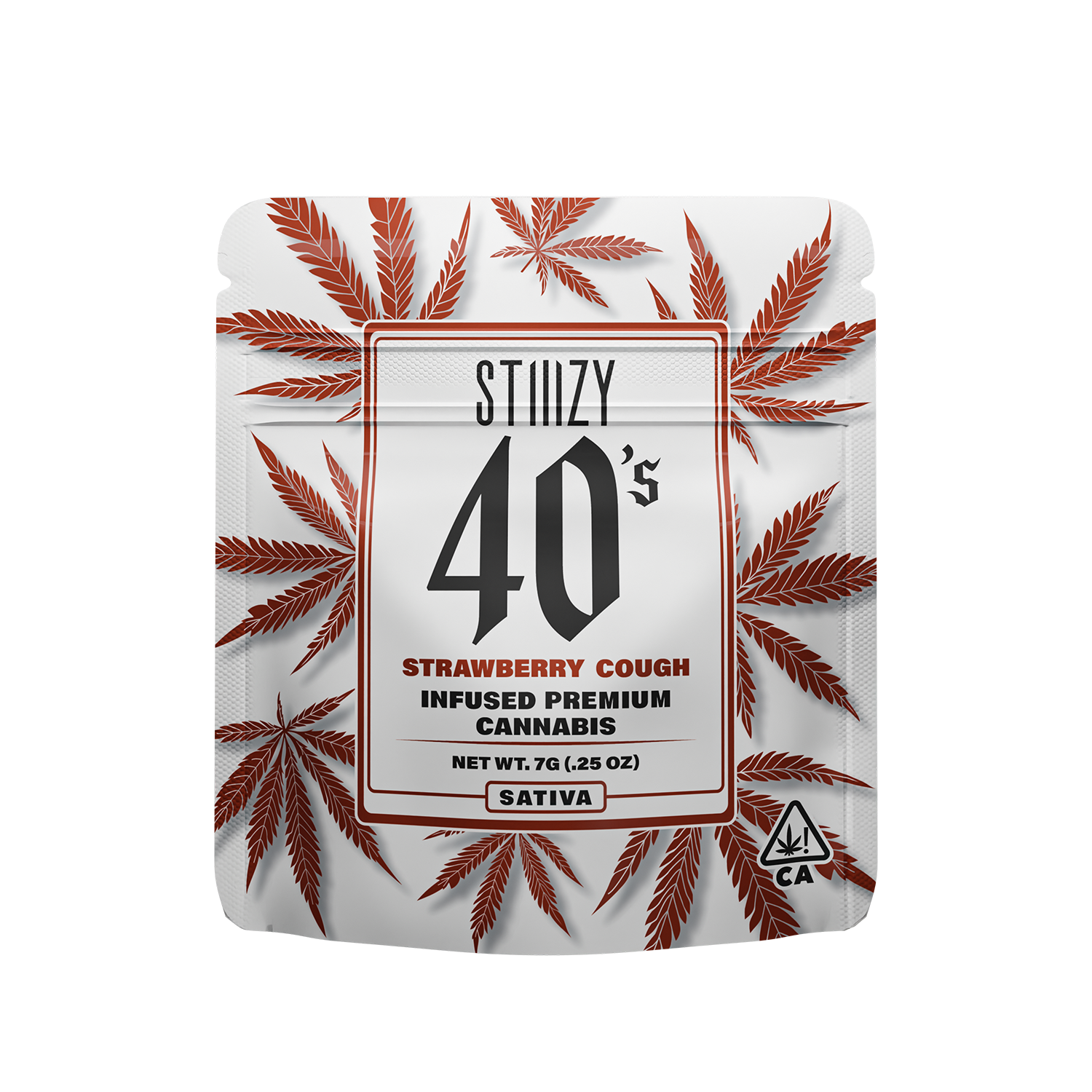 Photograph of product: Stiiizy 40's Strawberry Cough 2g Infused Flower Prepack