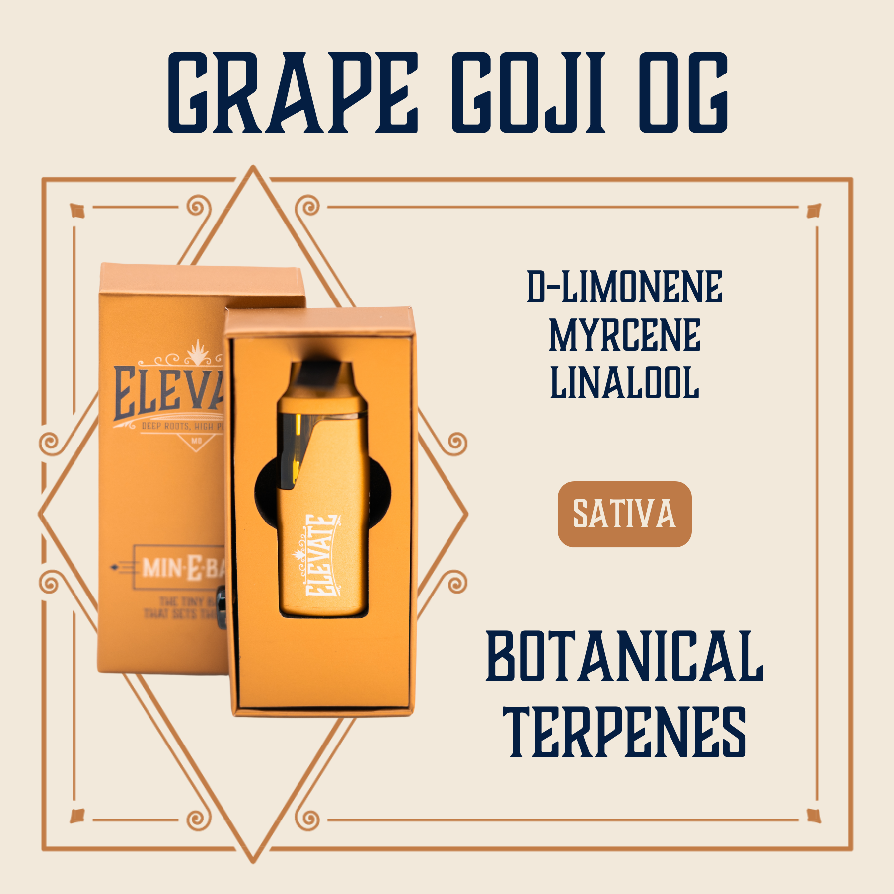Photograph of product: Grape Goji OG Botanical Min-E-Bar | 1g