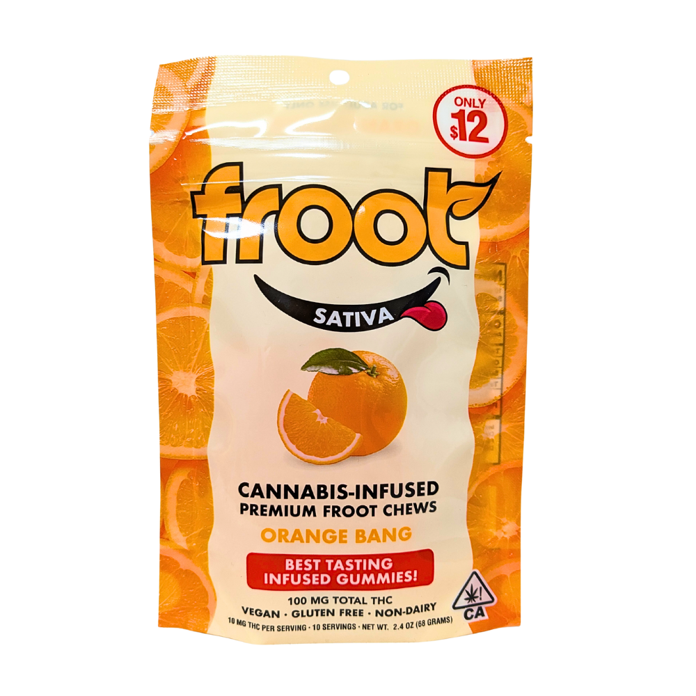 Photograph of product: Froot Gummies 100mg 10pk - Orange (S)
