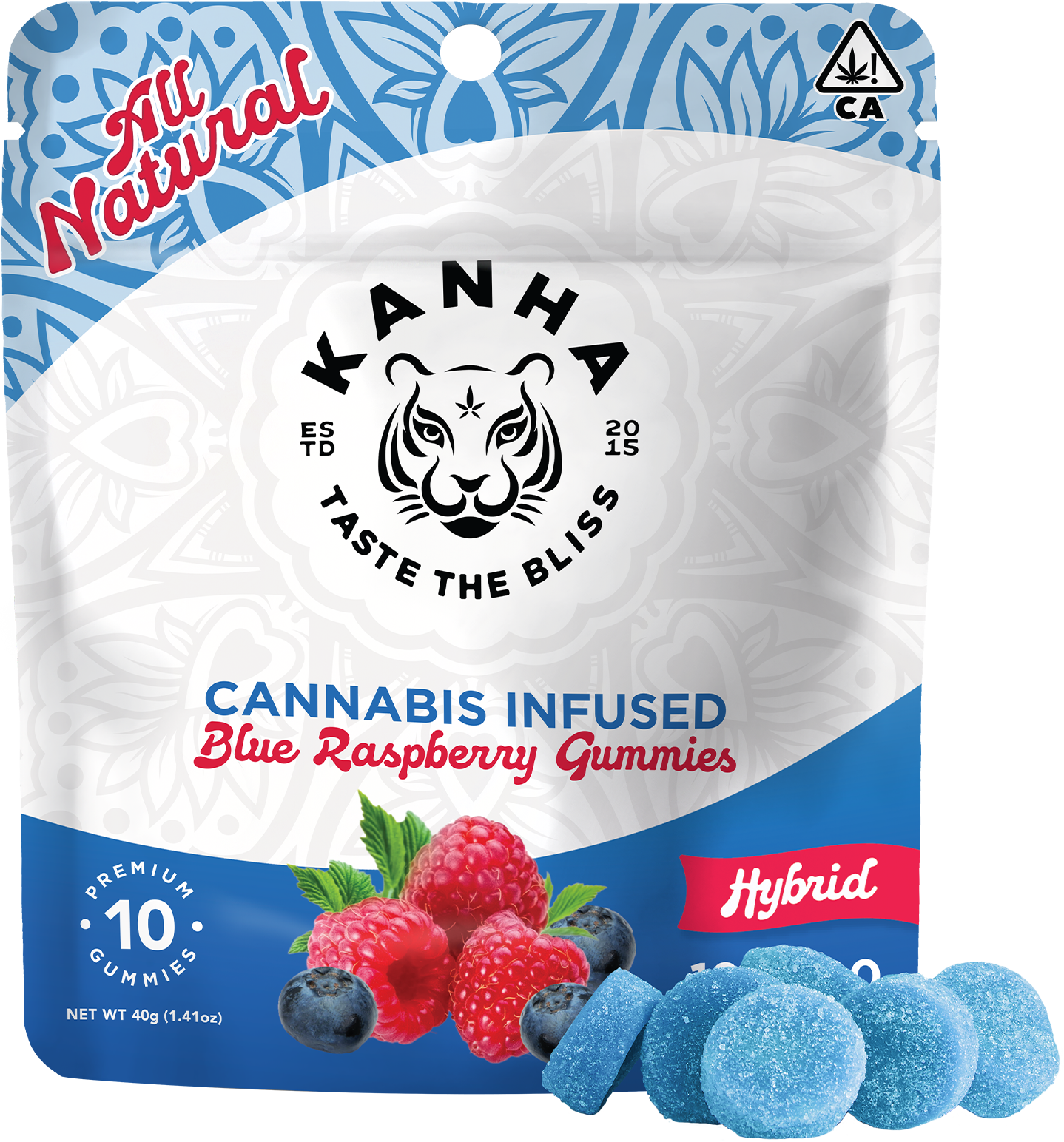Photograph of product: Blue Raspberry Gummies 10-pack