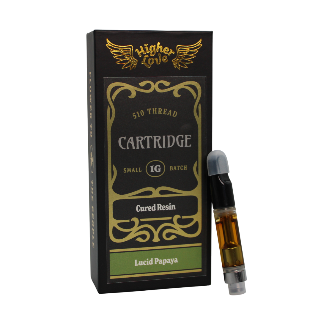 Photograph of product: Higher Love Lucid Papaya Cured Resin Cart | 1g