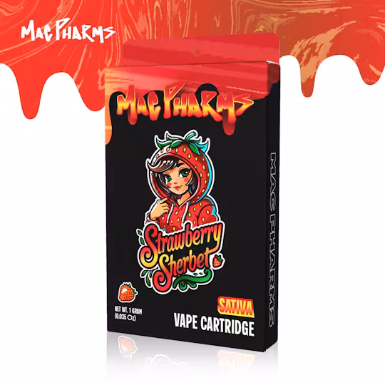 Photograph of product: Mac Pharms - Strawberry Sherbet - Vape Cart