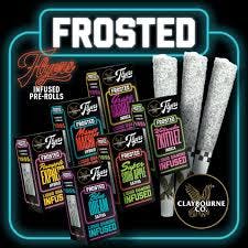 Photograph of product: Claybourne Co. - Lemon Cherry Gelato - 2.5G - Frosted Pre Roll Pack