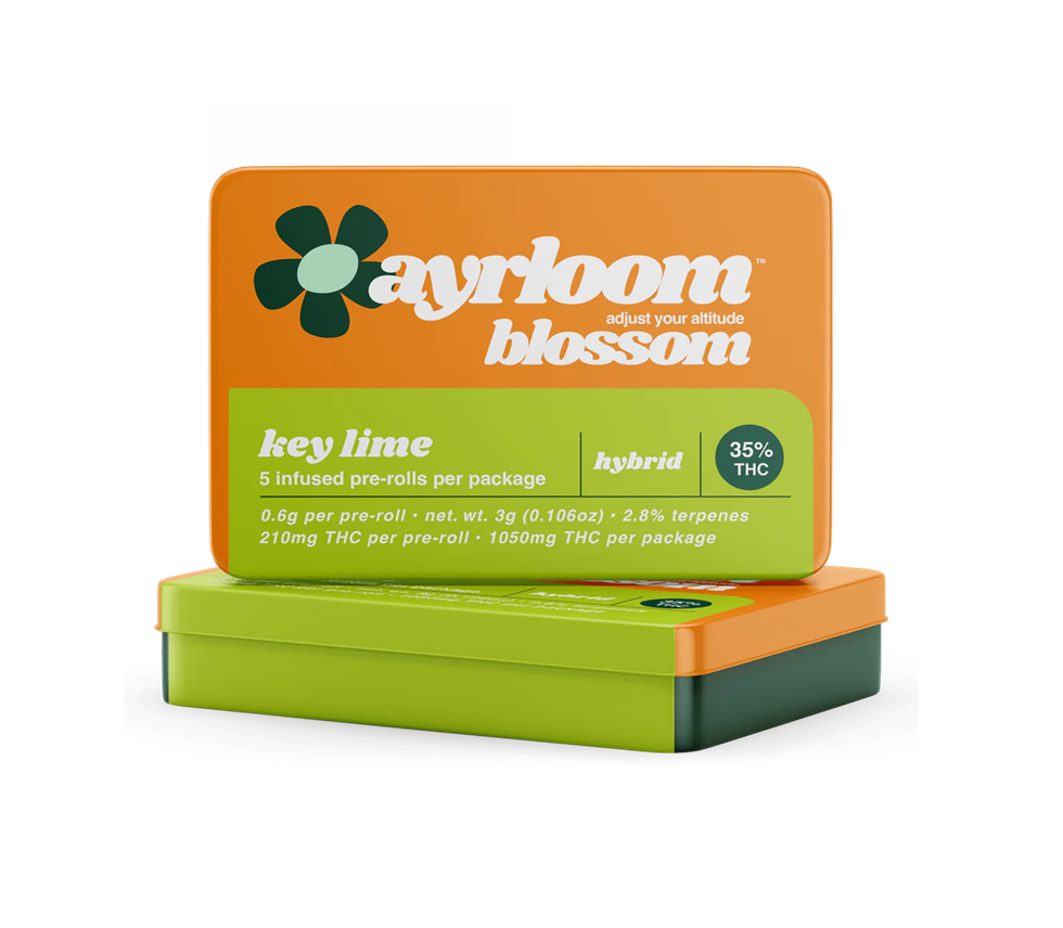 Photograph of product: Ayrloom | Key Lime Infused Pre-Rolls 5PK
