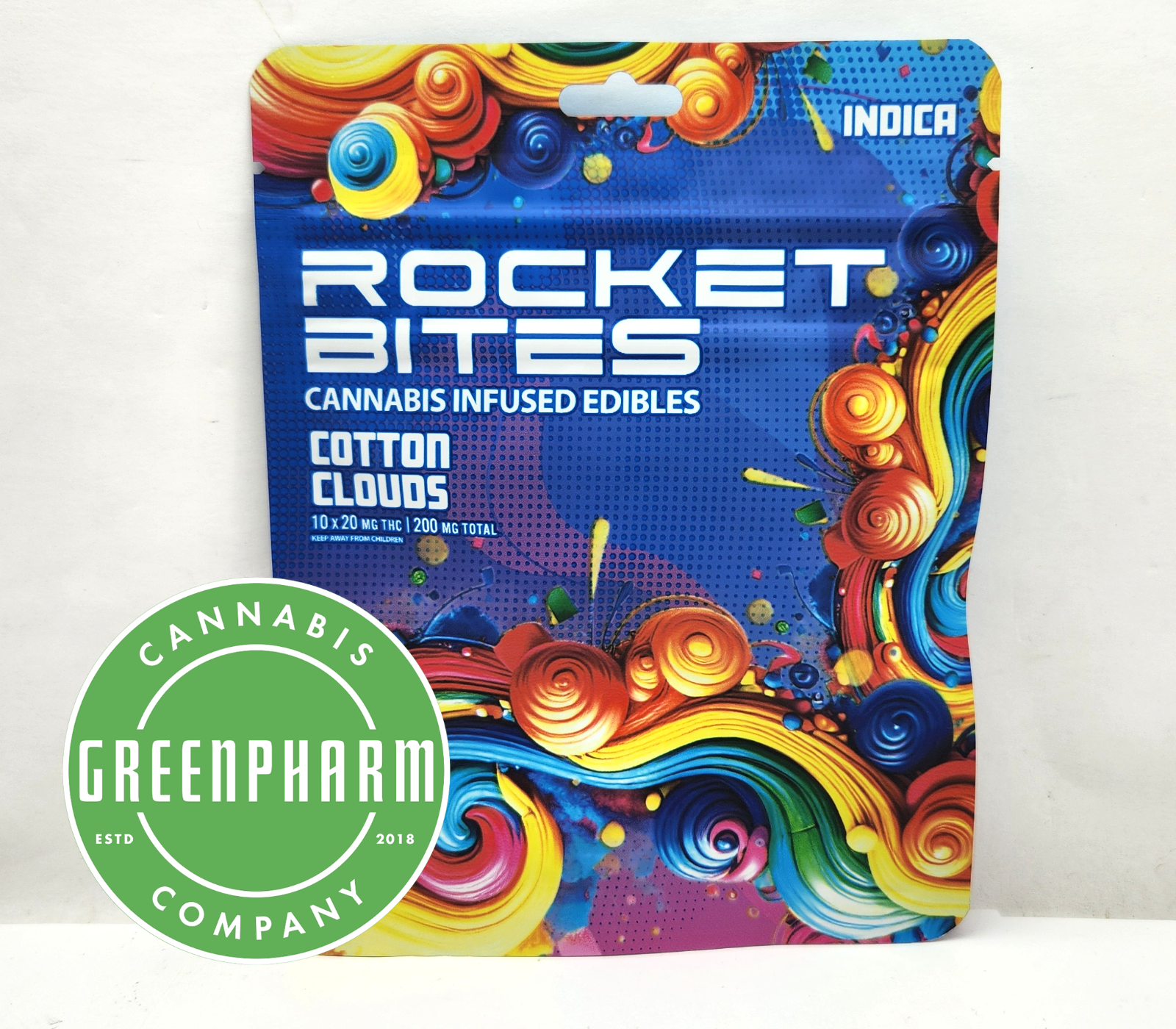Photograph of product: Edible | Rocket Bites | Cotton Clouds Gummies | 200mg