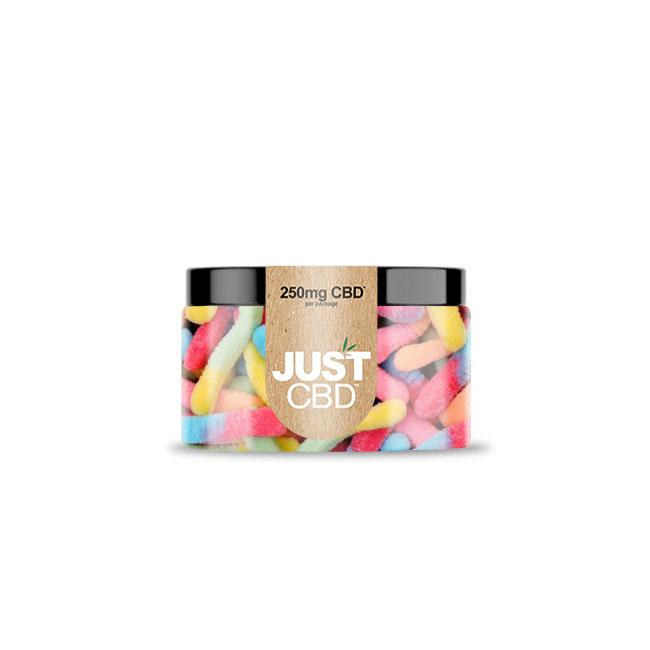 Photograph of product: Just CBD | Sour Worms | Gummies | 250mg