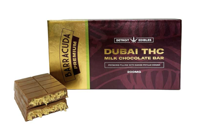 Photograph of product: Barracuda Bar | Dubai | Milk Chocolate | 200mg