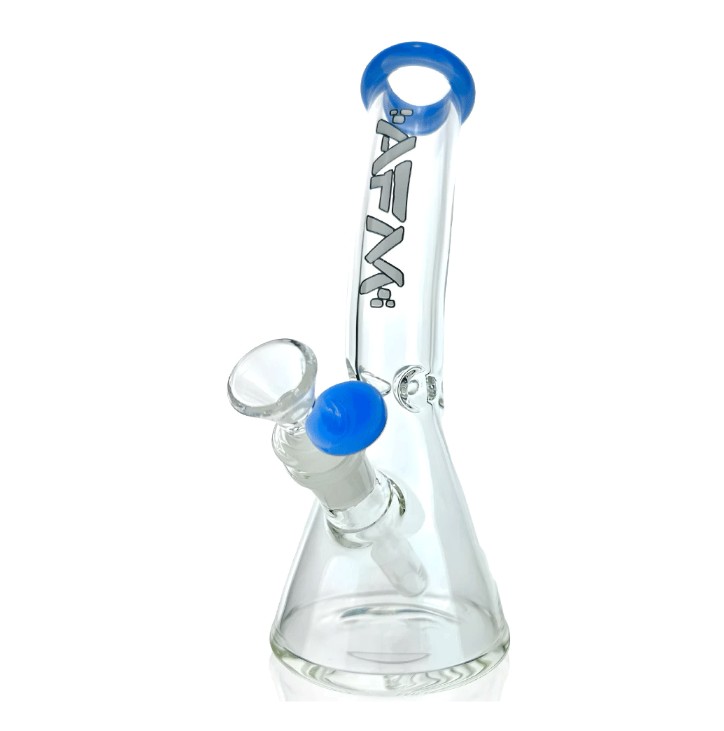 Photograph of product: AFM | Bent Beaker  | 8.5" Beaker | Blue