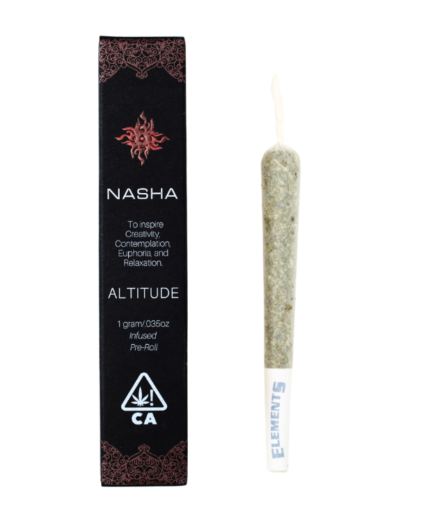 Photograph of product: Nasha Altitude Northern Lights/ChemDawg/Moroccan Peacahes au chocolat Infused Preroll