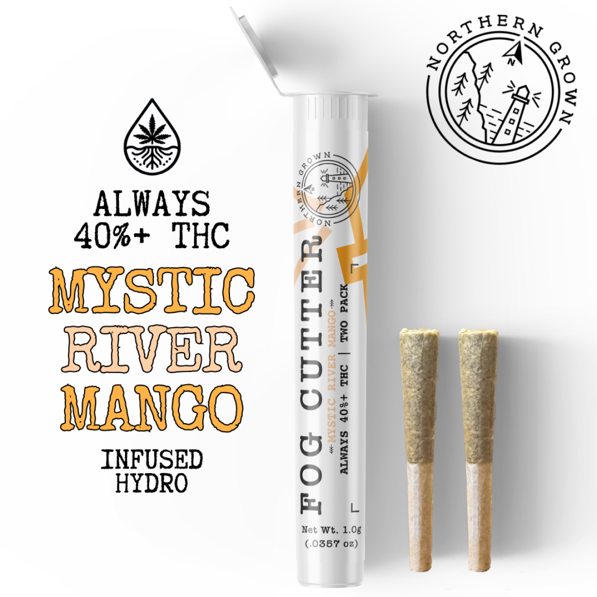 Photograph of product: Fog Cutter | Mystic River Mango - Infused Preroll 2pk 1g
