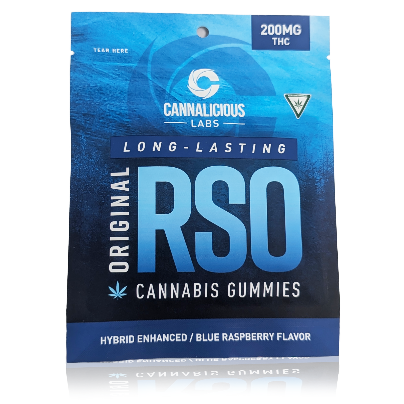Photograph of Product: BLUE RASPBERRY - 200MG THC RSO GUMMY