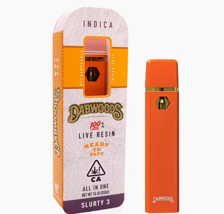 Photograph of product: Dabwoods Slurty 3 Oui'd Live Resin All In One 1g
