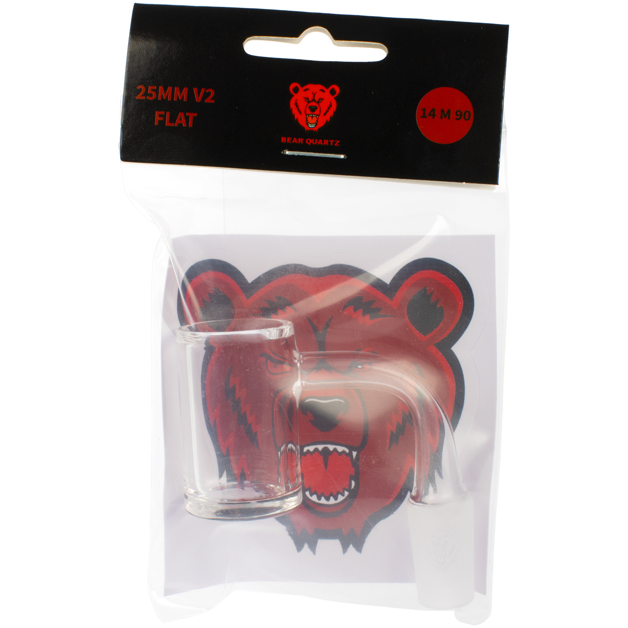 Photograph of product: Bear Quartz V2 Flat 22MM Banger | 14mm M | 90 Degree