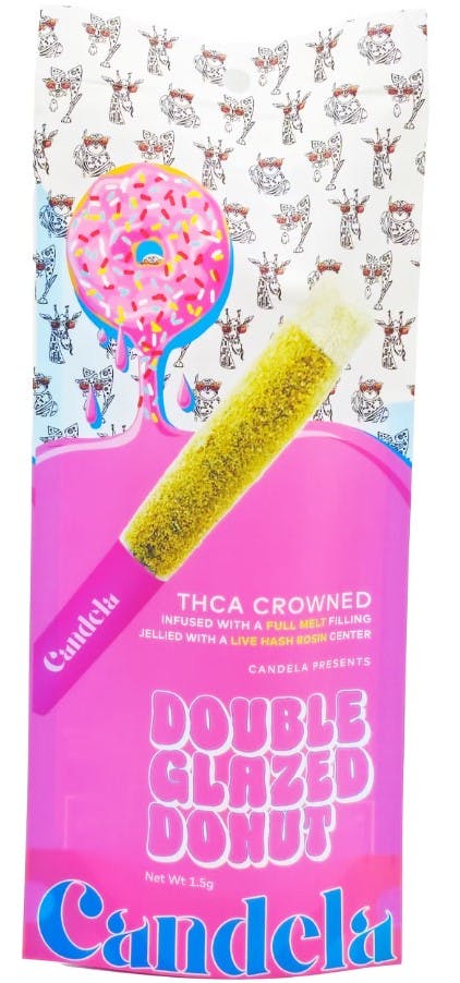 Photograph of product: Candela - Infused Pre-Roll - Double Glazed Donut Barry Bonds x White Devil