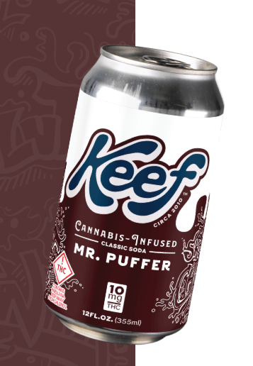 Photograph of product: Keef Oui'd | Mr. Puffer | Infused Soda 10mg