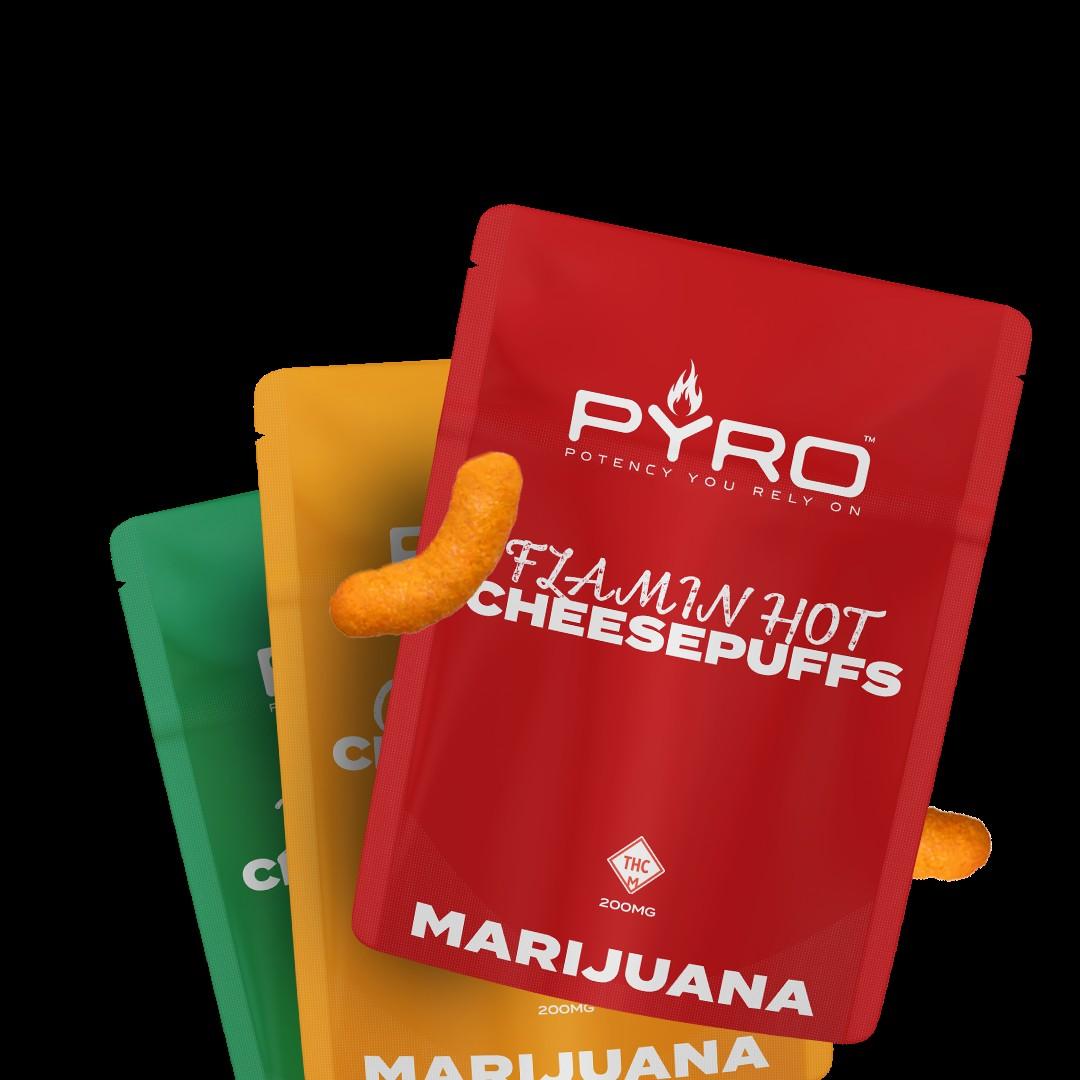 Photograph of product: Pyro | Cheddar Cheesepuffs | 200mg