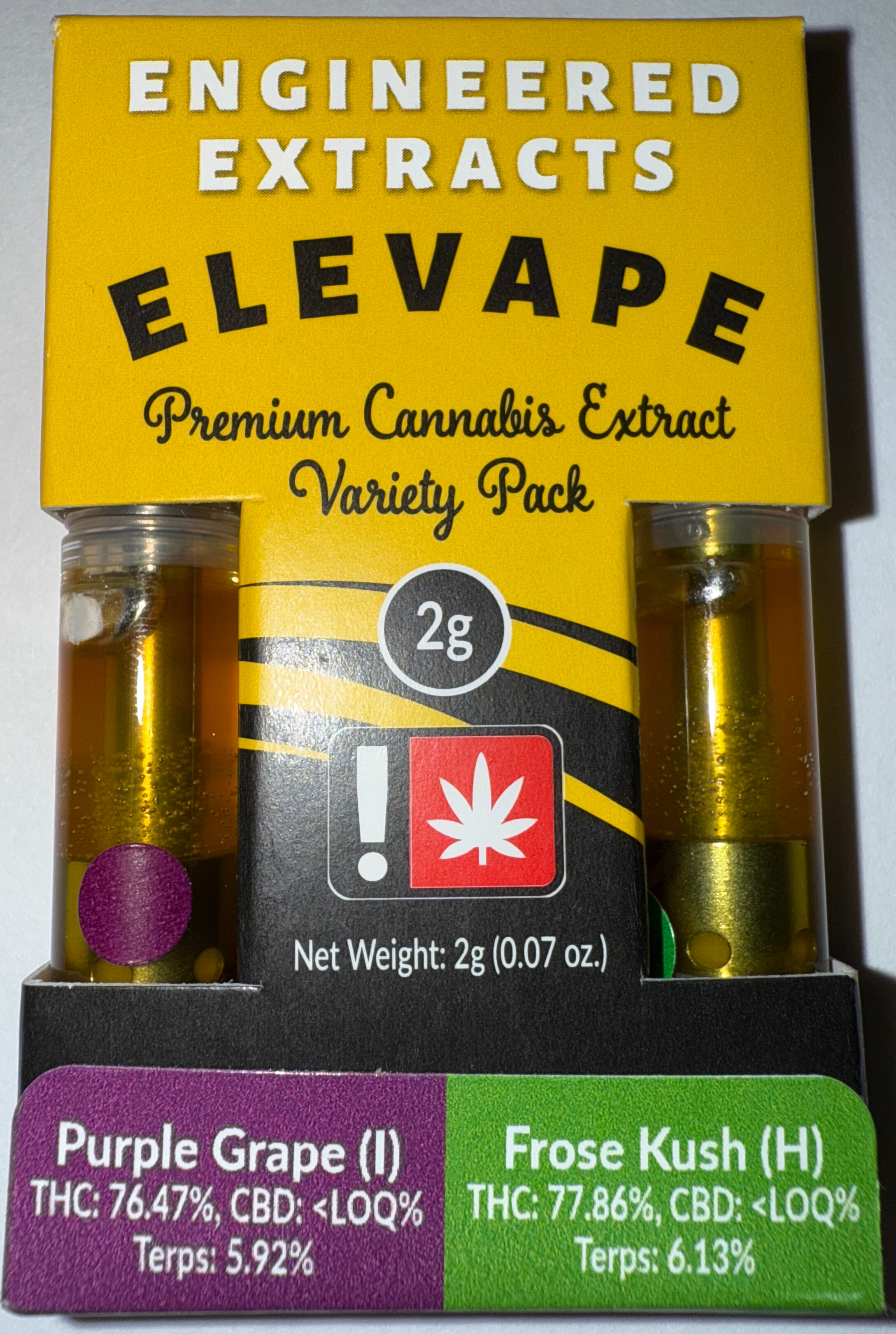 Photograph of product: Purple Grape (I) + Frose Kush (H)