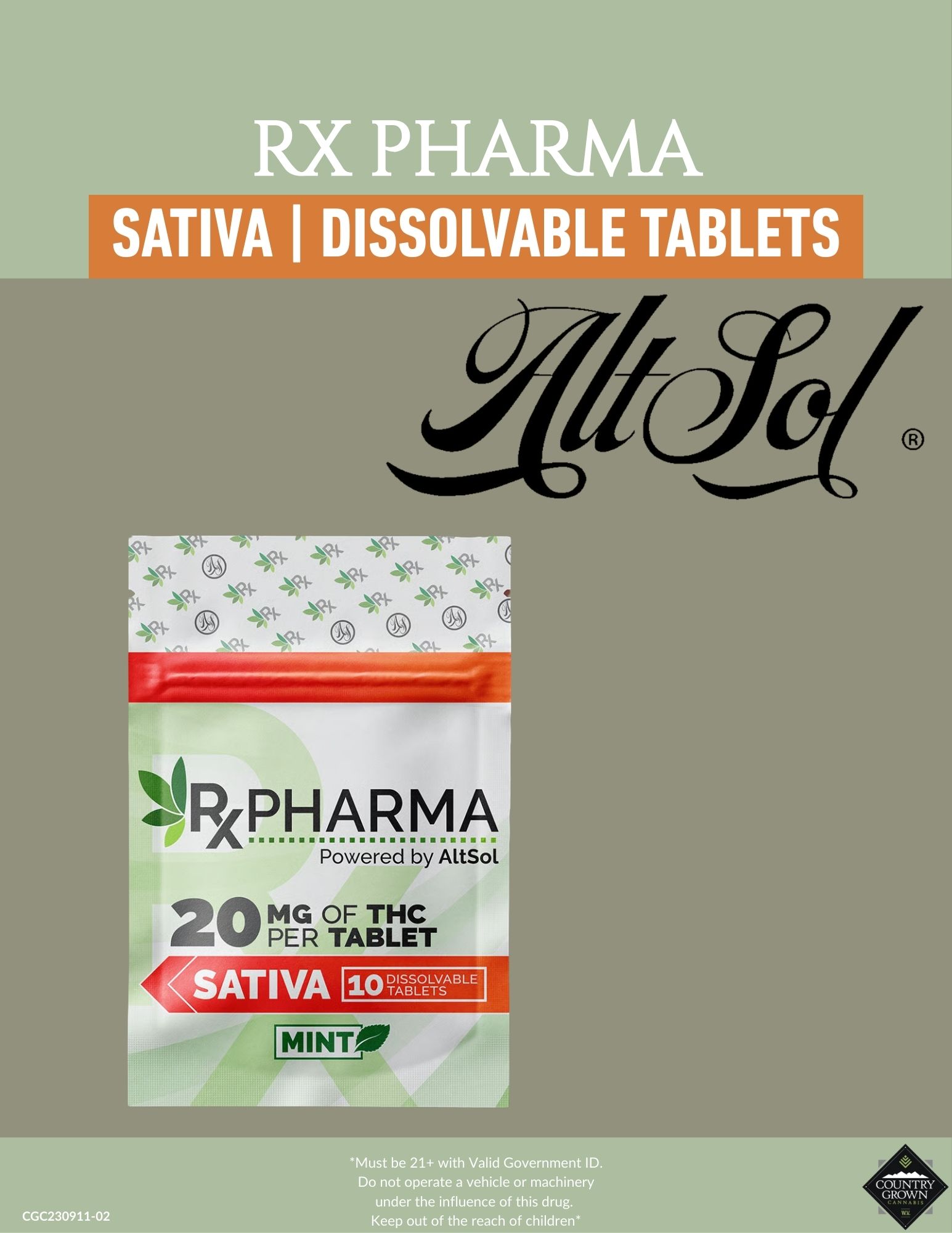 Photograph of product: Dissolvable Tablets Oui'd - 20mg