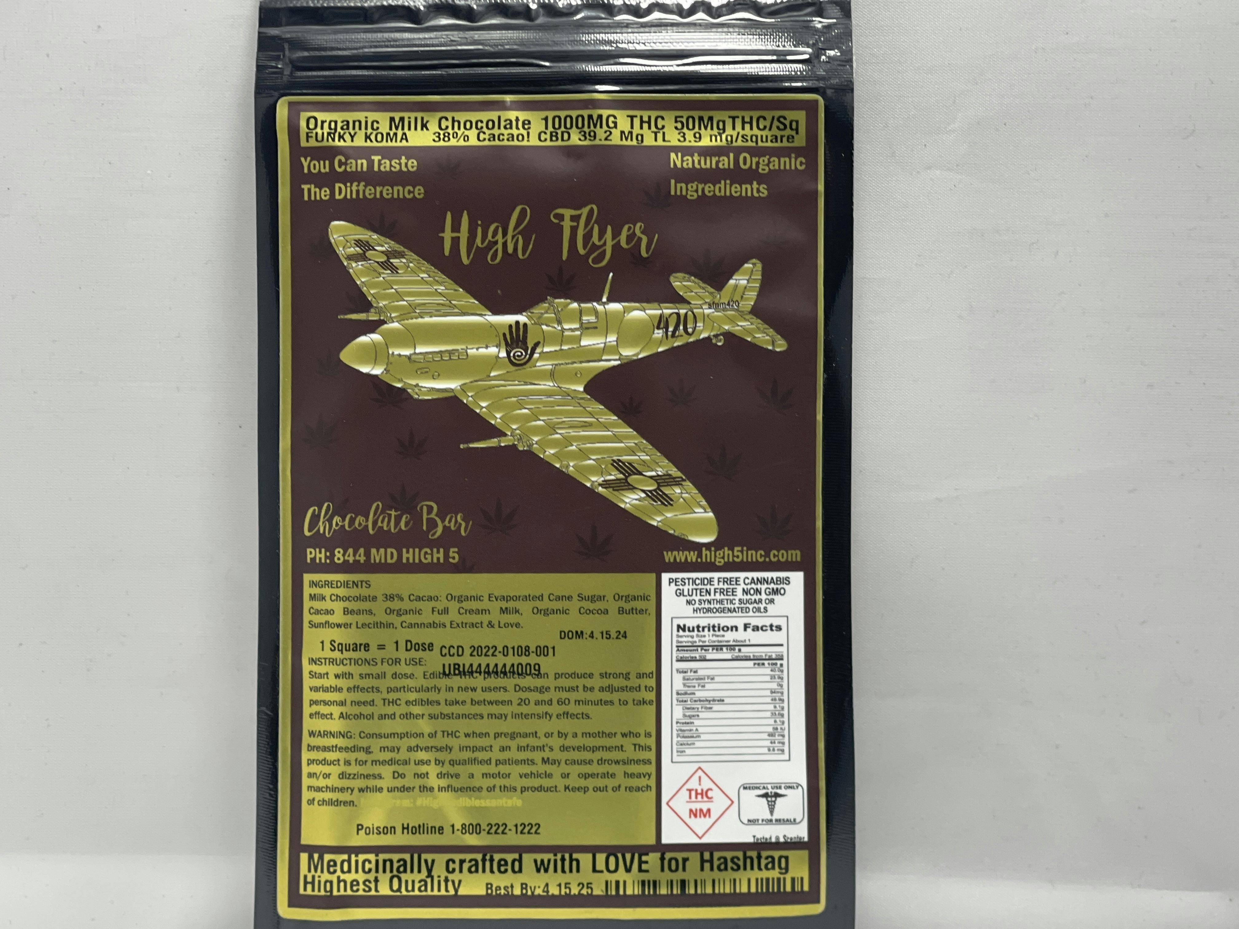 Photograph of product: Organic Milk Chocolate 1000mg