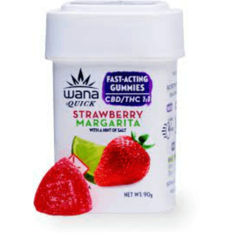 Photograph of product: Quick Strawberry Margarita Gummies (Wana)