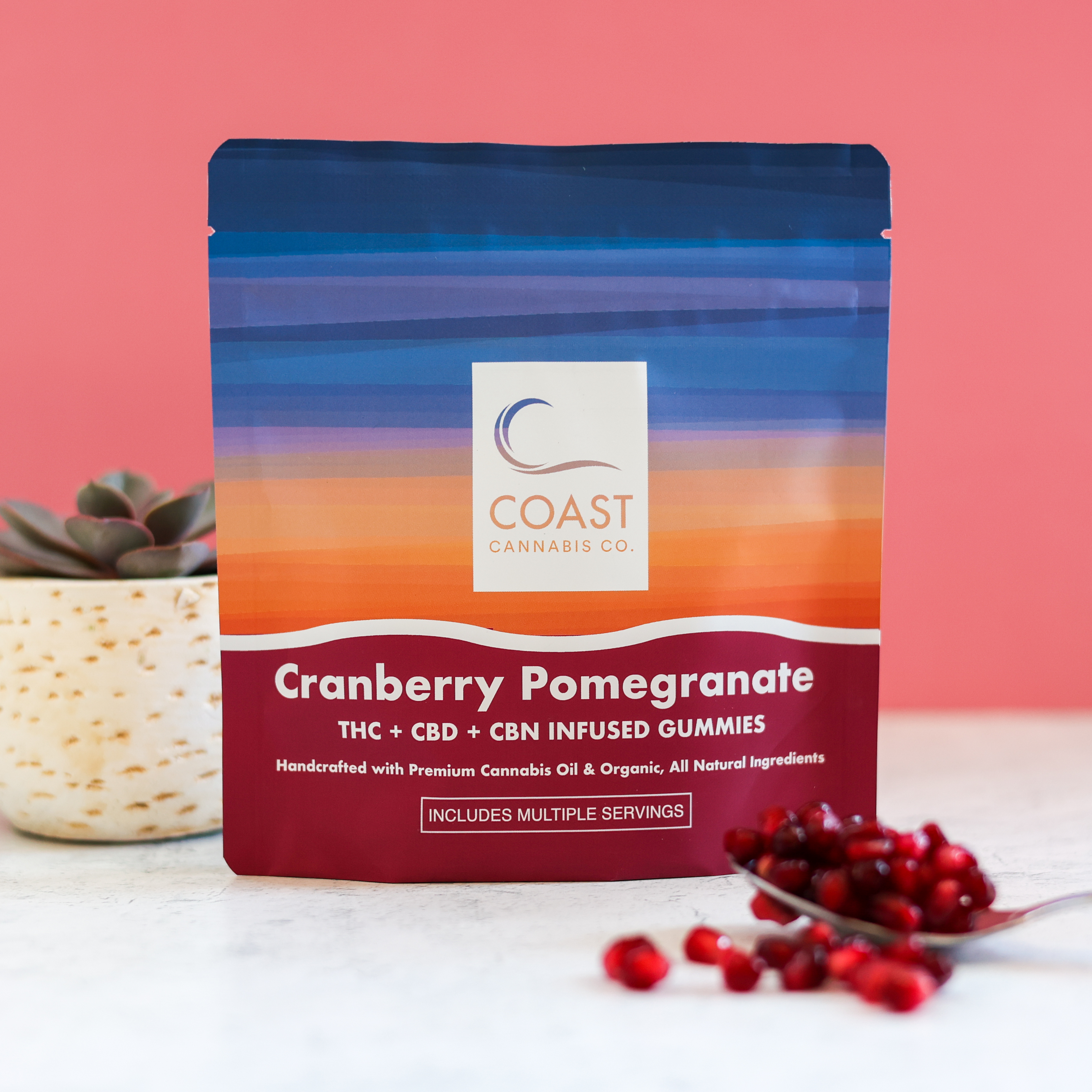 Photograph of product: Cran Pomegranate 1:1:1 TH-oui:CBD:CBN Gummies 20pk | 100mg