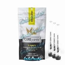 Photograph of product: CURE JOINT TOP SHELF FLOWER 3G PREROLL - 3 G