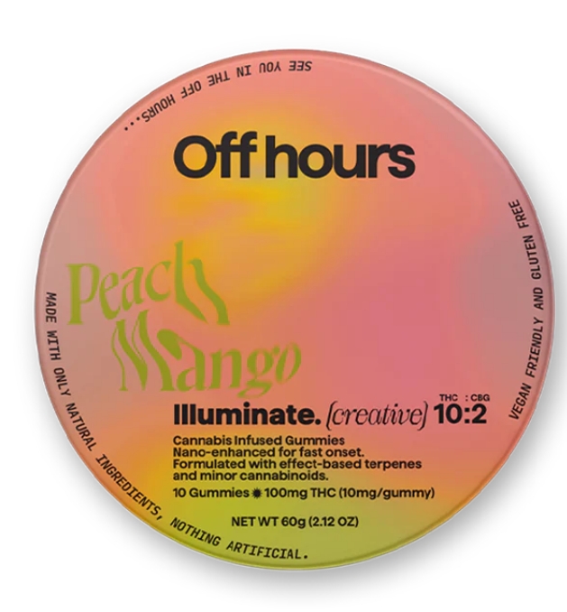 Photograph of product: Off Hours | Illuminate | Peach Mango | 100mg