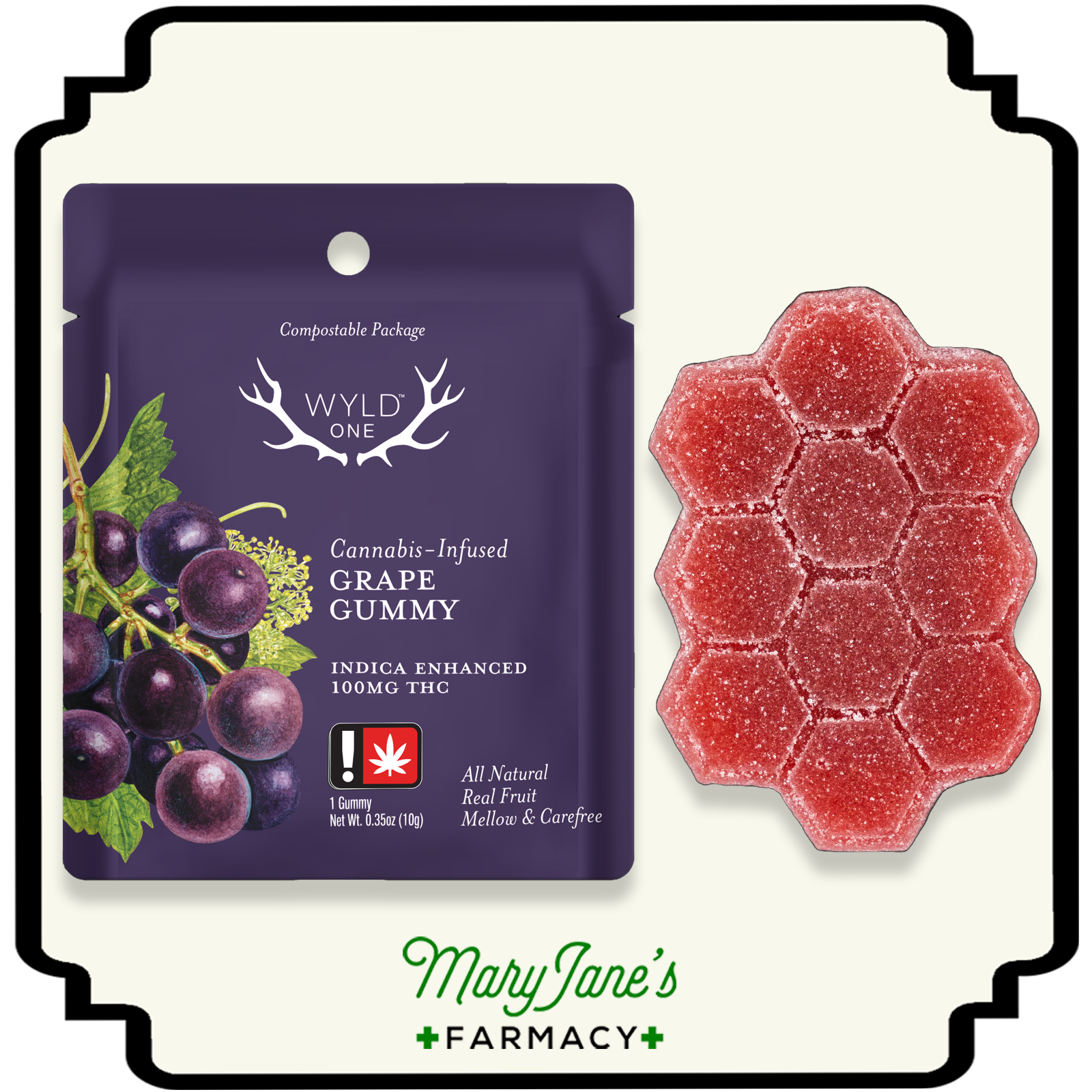 Photograph of product: Grape Oui'd Enhanced Gummy | 100mg