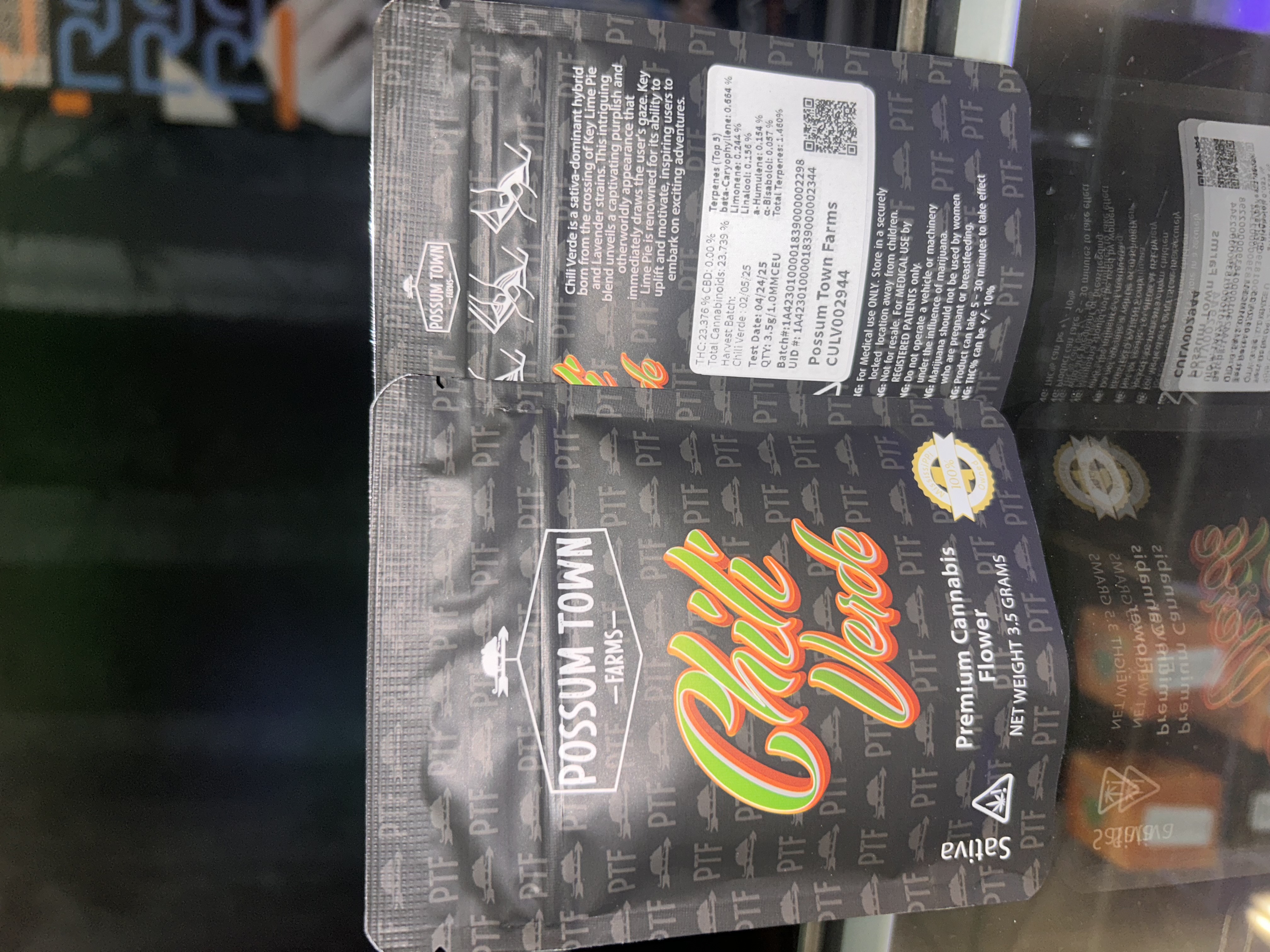 Photograph of product: Chili Verde Possum Town - 3.5g