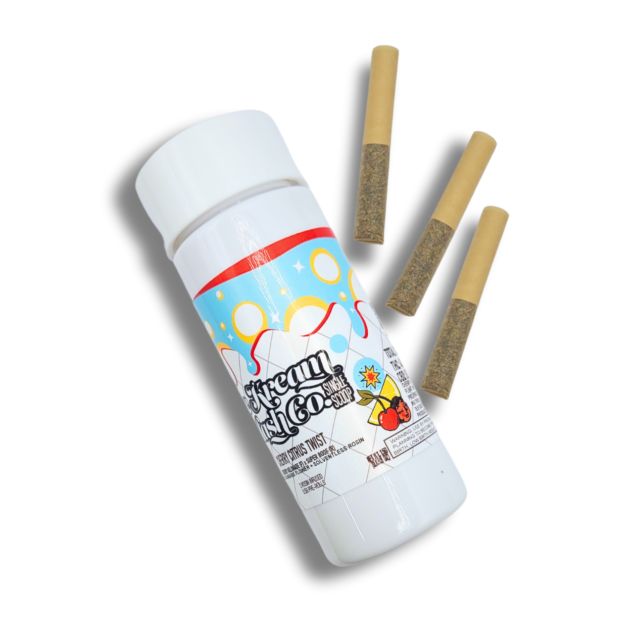 Photograph of product: Ice Kream au chocolat Cherry Citrus Twist Rosin Infused Pre-Roll 3-Pack | 3 x 0.5g