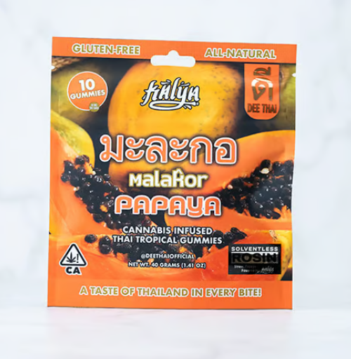 Photograph of product: Dee Thai Papaya Solventless Gummies 10pk