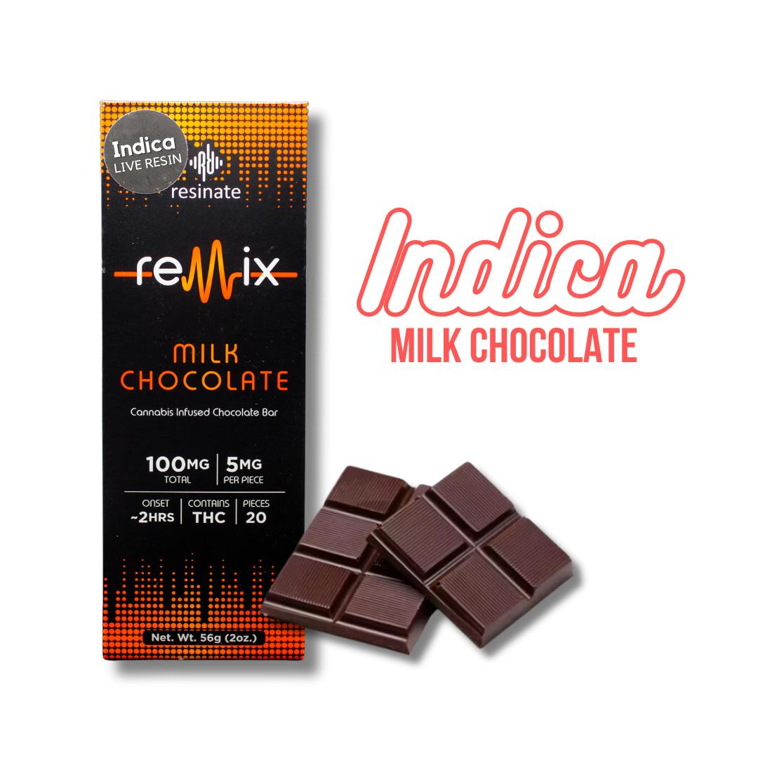 Photograph of product: Oui'd Live Resin Milk Chocolate Bar | 100mg