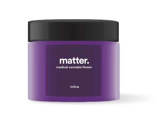 Photograph of product: matter. Blue Larry Burger Whole Flower 28g
