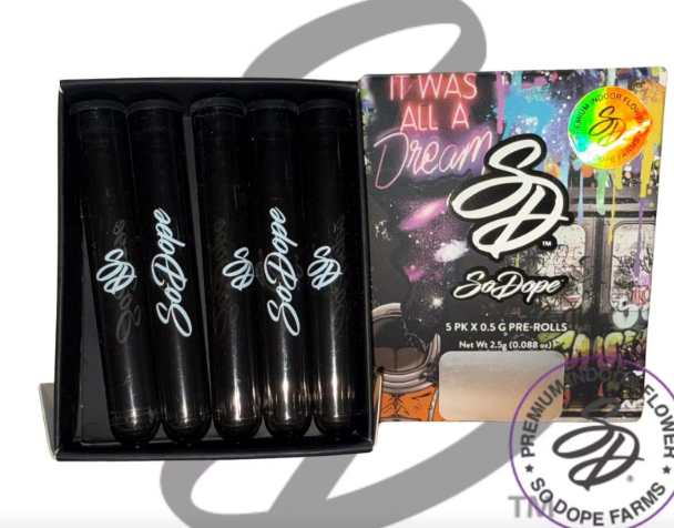 Photograph of product: Donny Burger- 5pk- Pre-rolls- So Dope