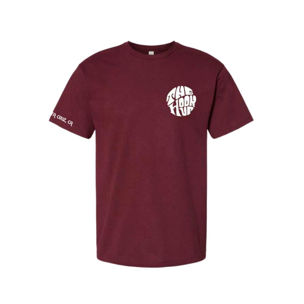 Photograph of product: "The Hookup" T-Shirt Maroon - SM