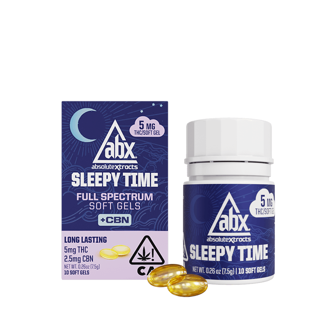 Photograph of product: ABX - Sleepy Time 2:1 (TH-oui:CBN) 10pc Soft Gels - 50mg