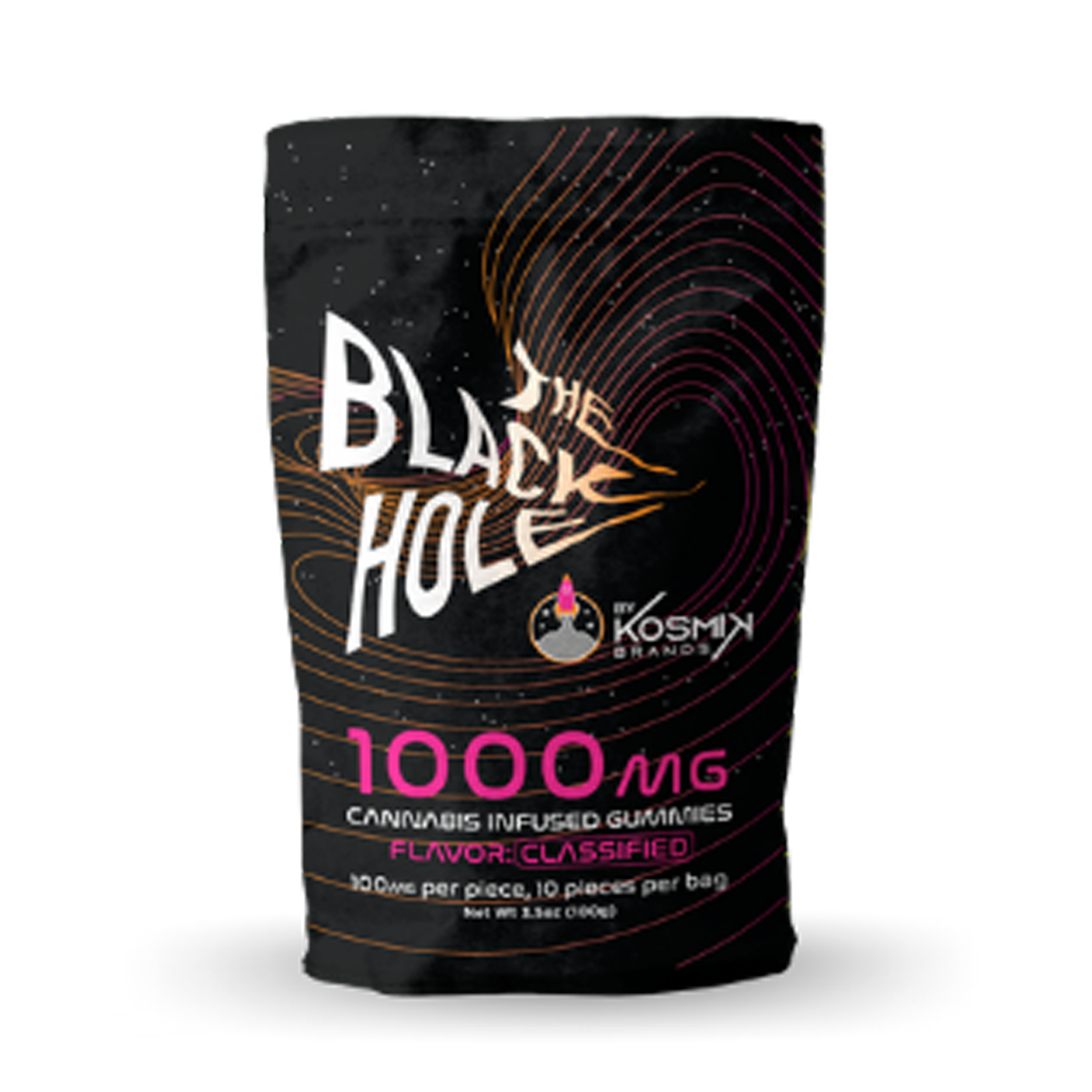 Photograph of product: Black Hole Pink Gummies | 1,000mg