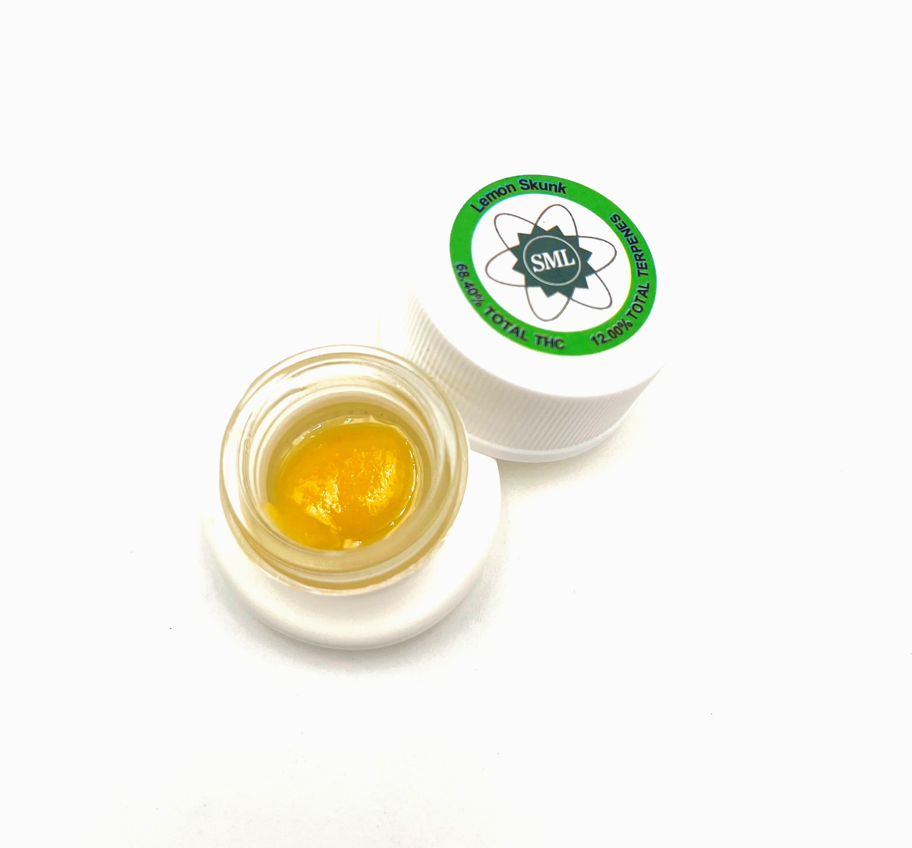 Photograph of product: SunMed | Live Resin Batter | GMO x Skywalker OG | 1g