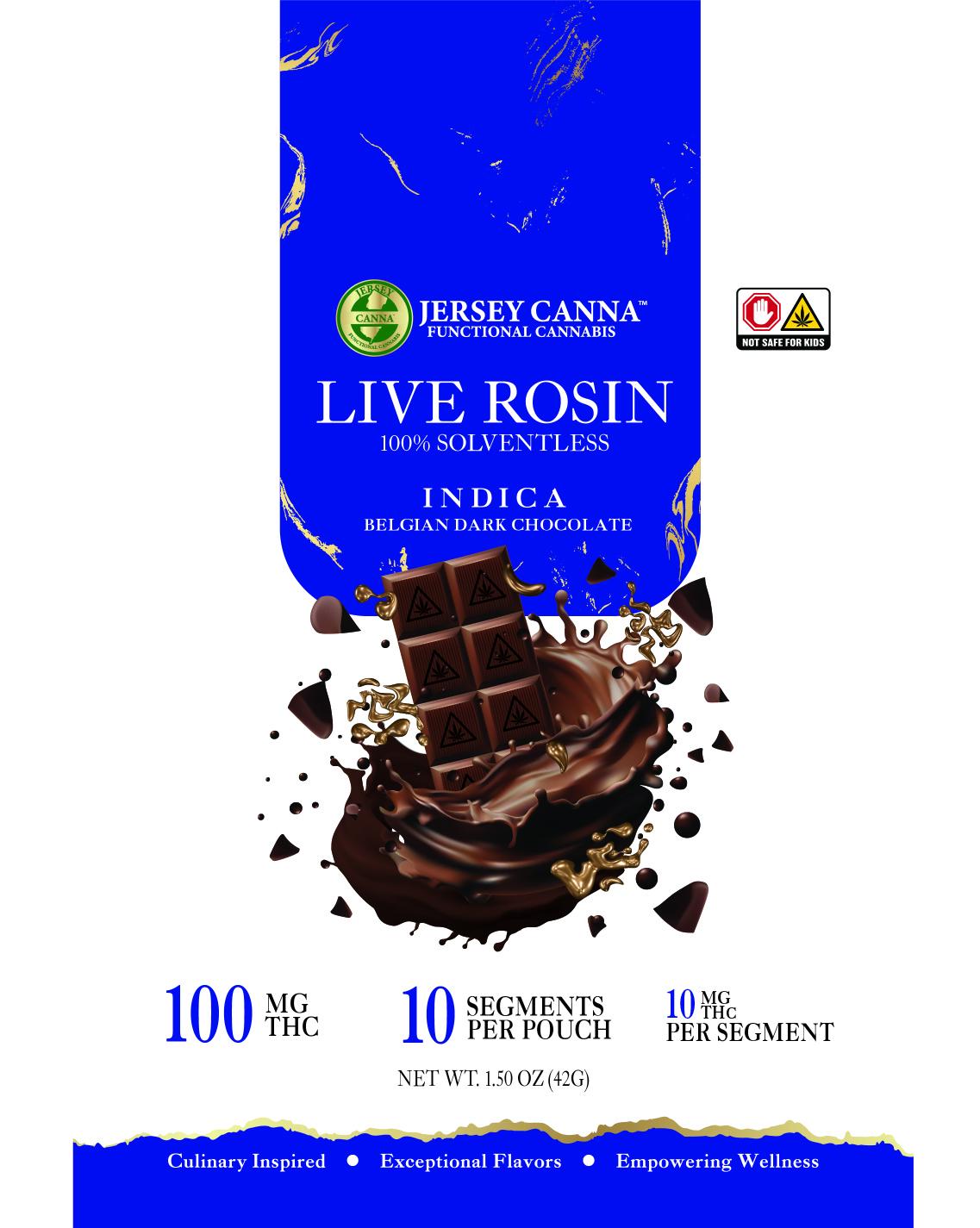 Photograph of product: Jersey Canna - Cannabar Live Rosin Belgian Dark (I) - 100mg