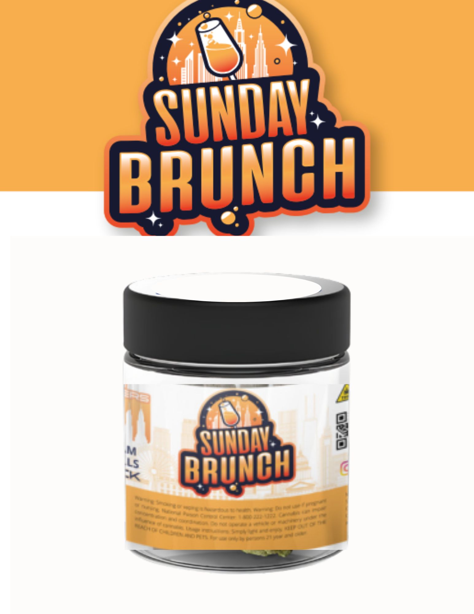 Photograph of product: HighSkrapers | 14g | Indoor Flower Jar | Sunday Brunch Bottomless (Boppers)