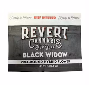 Photograph of product: Revert - 14g Kief Infused Flower - Black Widow - Hybrid