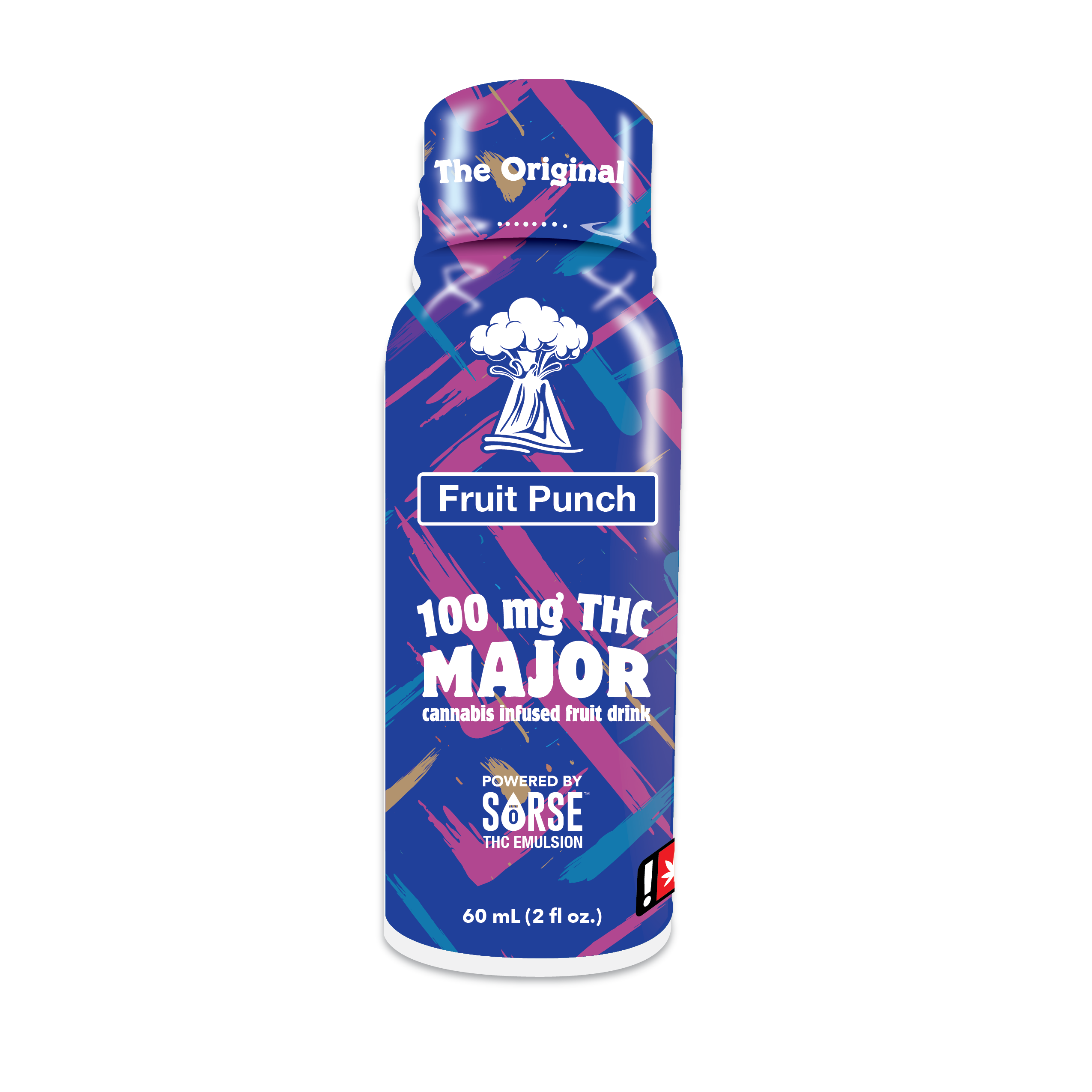Photograph of product: Major 100mg Fruit Punch Infused Drink- 2oz