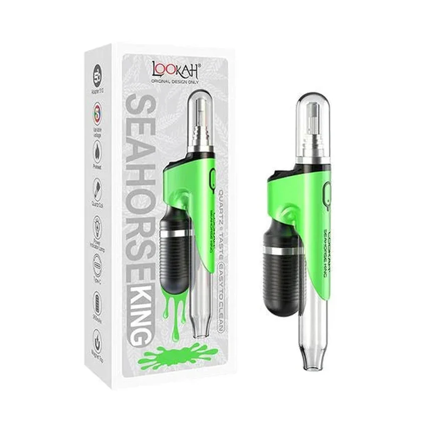 Photograph of product: Lookah | Seahorse King Electric Dab Straw Concentrate Vaporizer - Green | MERCH