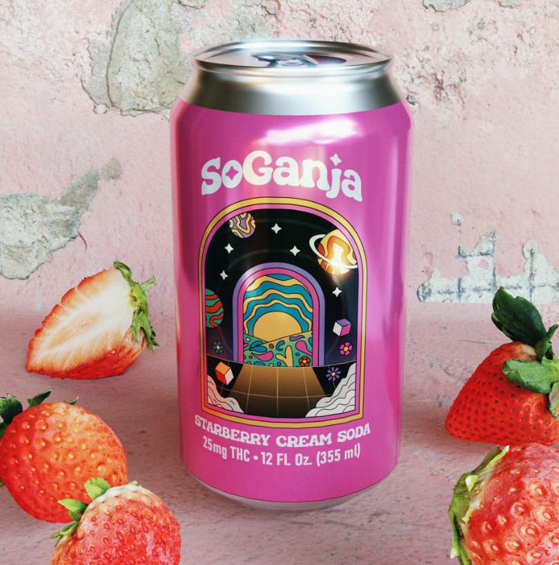 Photograph of product: Cosmic Creamsicle Soda - Live Resin Infused Soda - 25mg