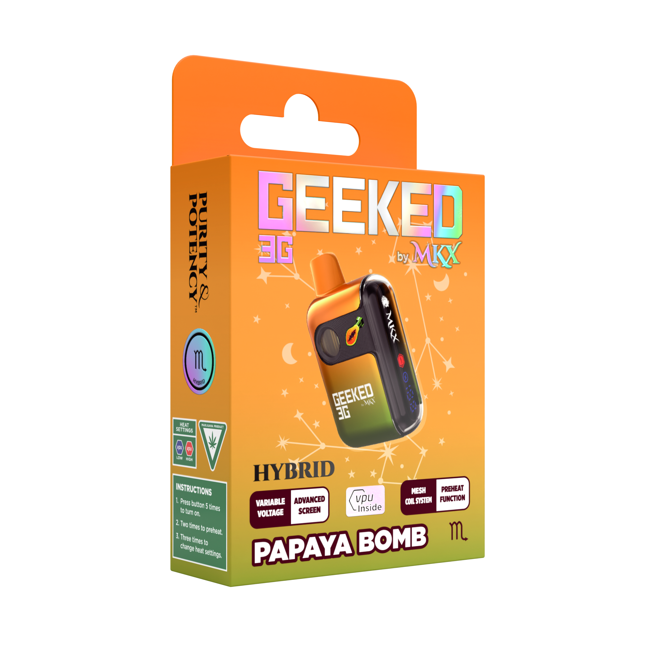 Photograph of product: Papaya Bomb | 3G Disposable Vape