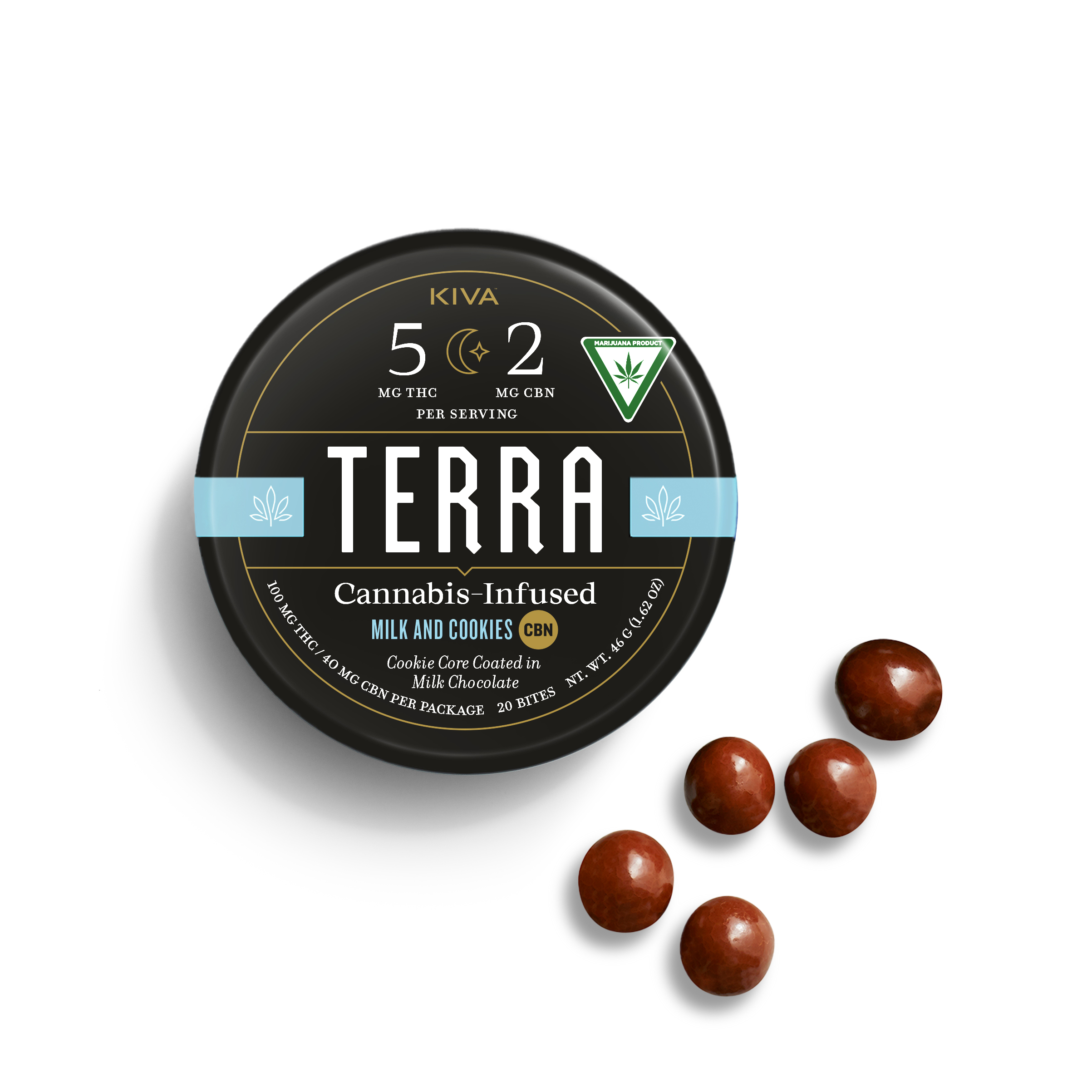 Photograph of product: Terra Milk and Cookies 5:2 (TH-oui:CBN) Chocolate Bites - 20 Pack