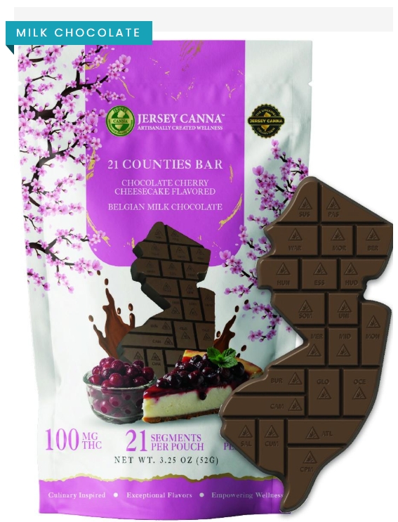 Photograph of product: Chocolate Cherry Cheesecake | 21 Counties | Chocolate | 21 x 4.76mg